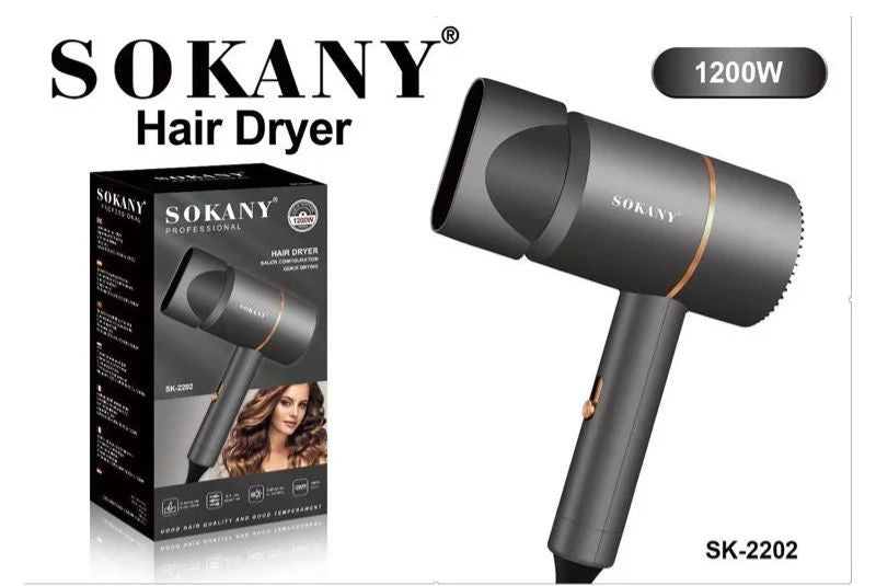 Secadora de Cabello SOKANY SK-2202 Profesional 1200W – Potente, Compacta y Elegante