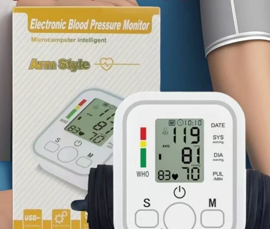 Medidor de Presión Digital con Pantalla LCD – Controla tu Salud de Forma Precisa y Cómoda
