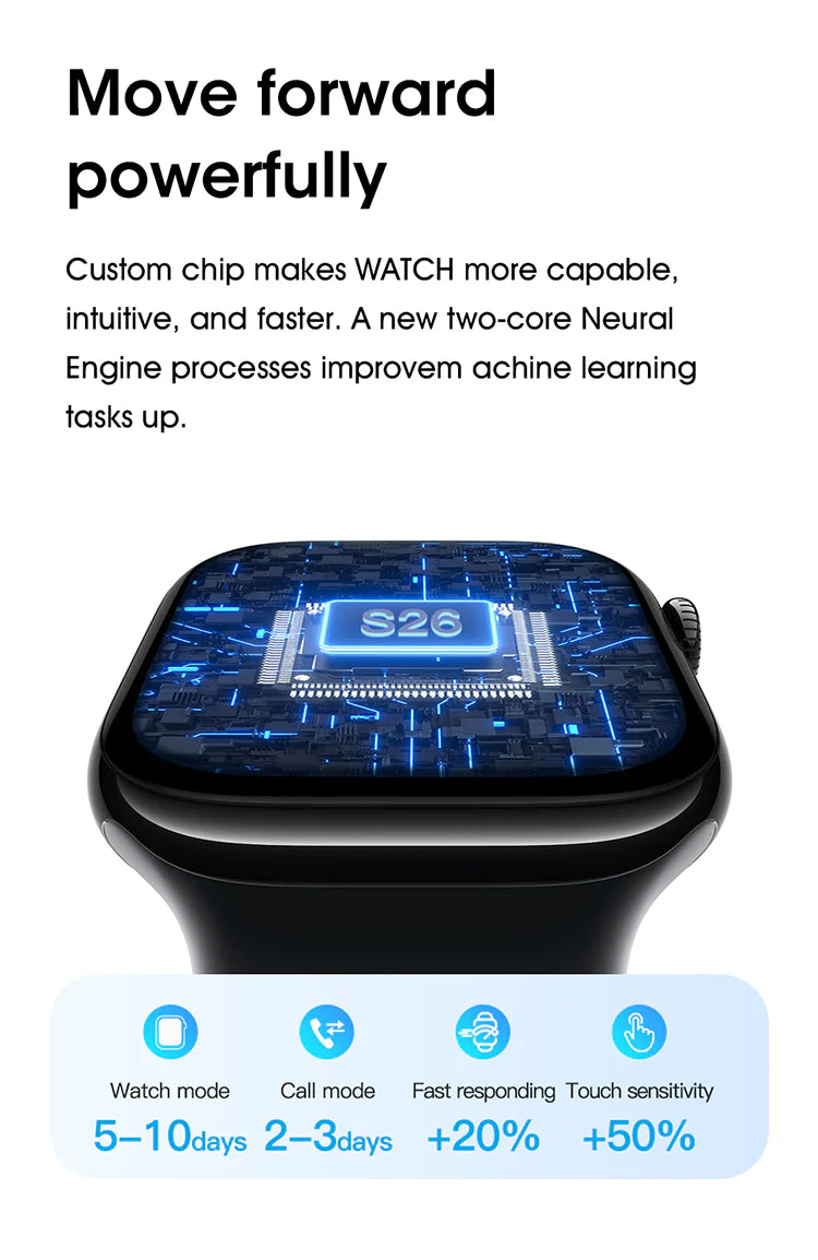 Watch Series 11 Pro 2026 – Llamadas, sensores, responde WhatsApp, AMOLED (45mm) + Case