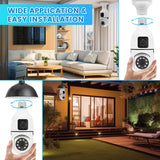 Cámara 360° WiFi Inteligente con Visión Nocturna y Audio Bidireccional – Seguridad para Hogar y Negocio