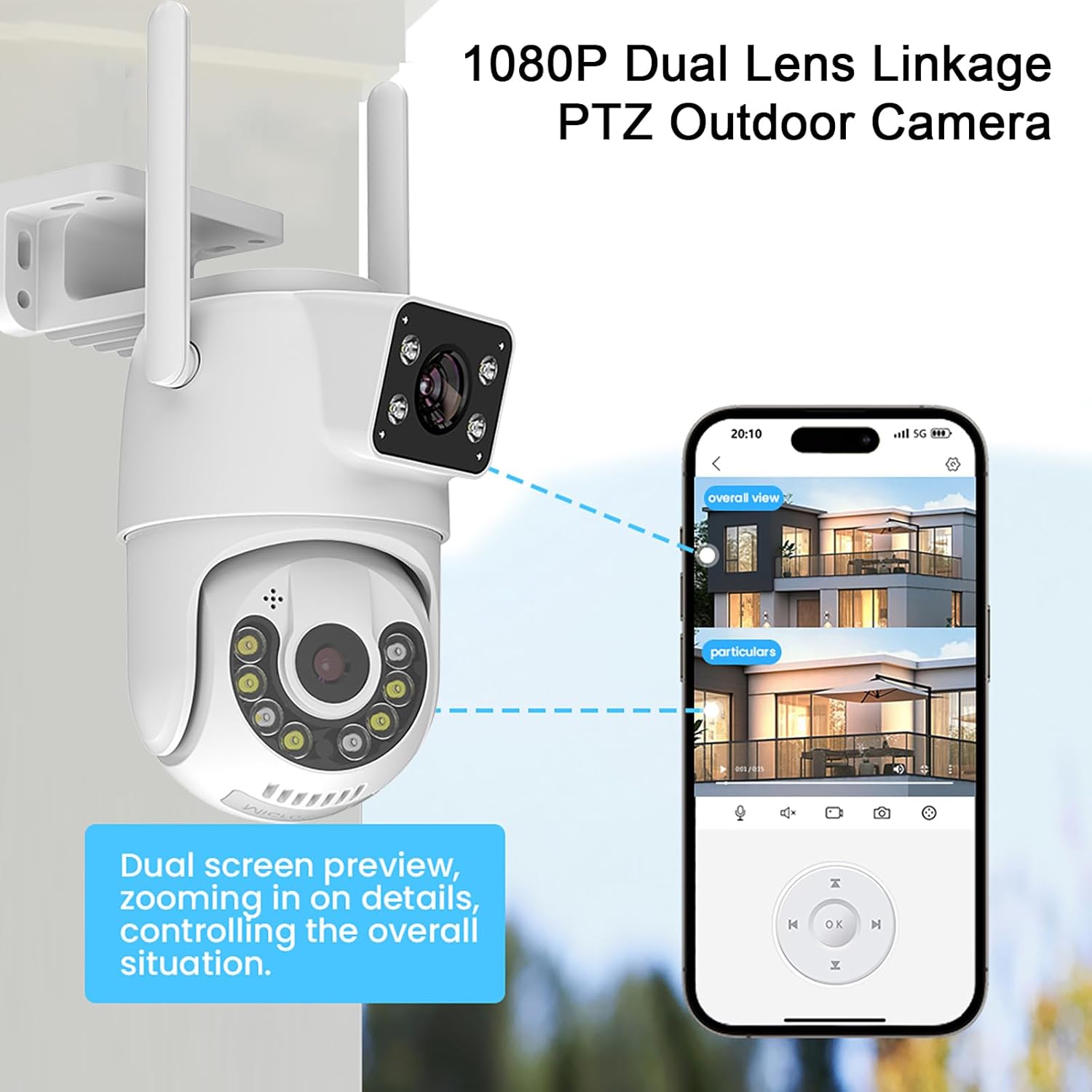 Cámara 360 WiFi con visión nocturna | Seguridad inteligente