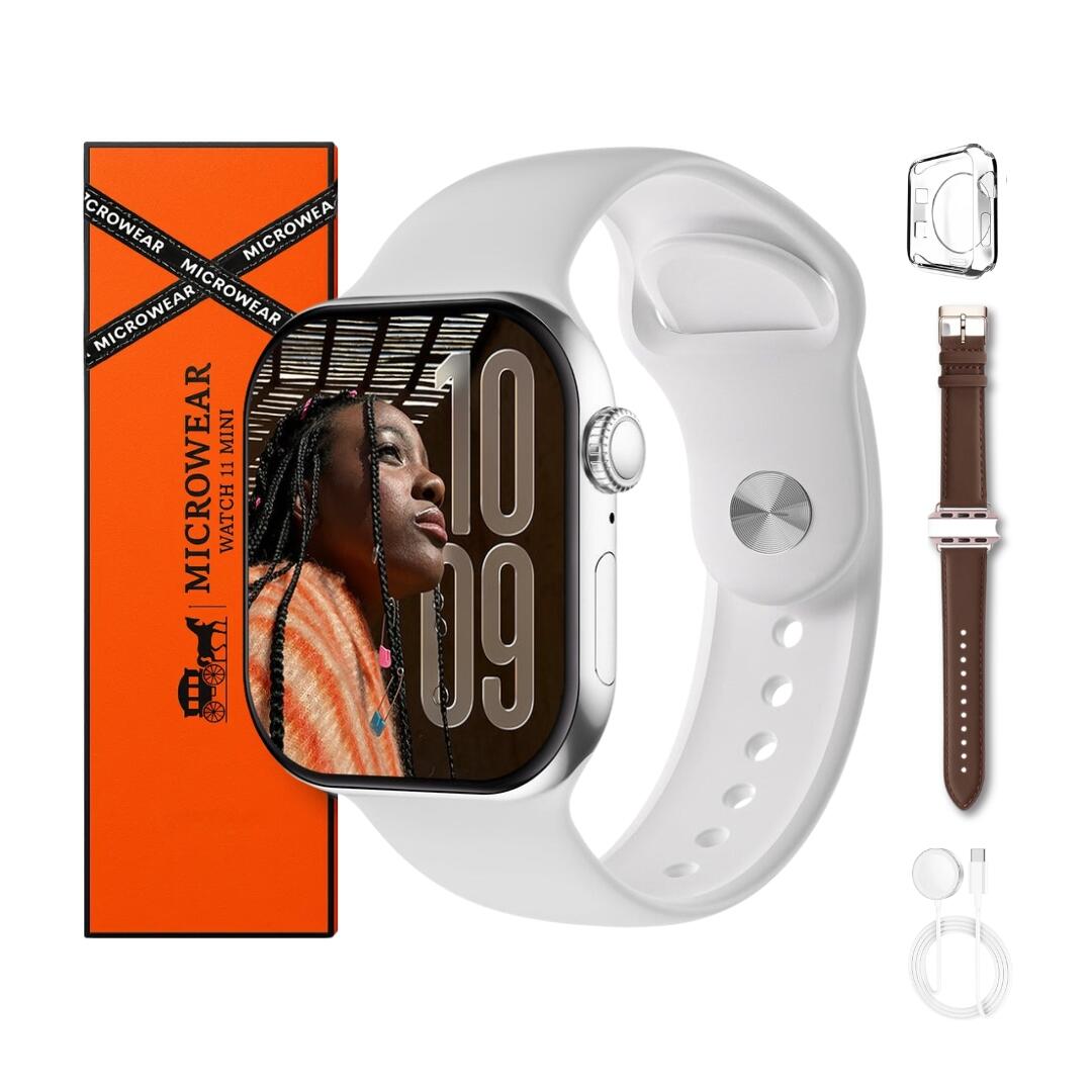 Smartwatch W11 Mini Series 11 – 41mm 2026 + correa de cuero GRATIS y case