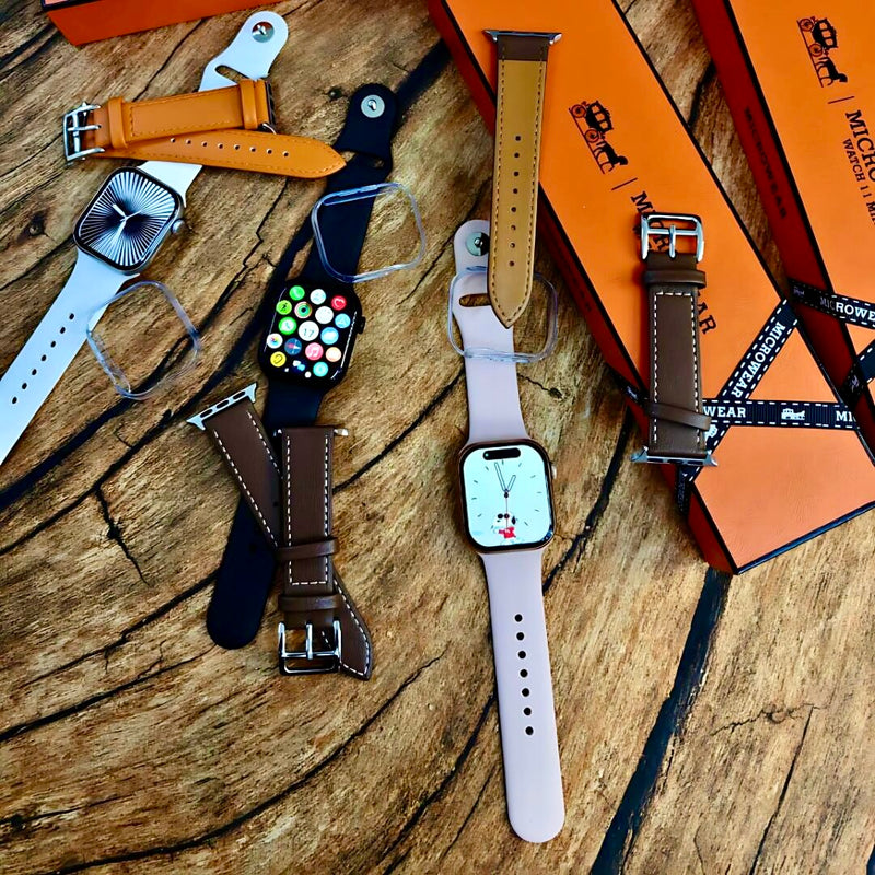 Smartwatch W11 Mini Series 11 – 41mm 2026 + correa de cuero GRATIS y case