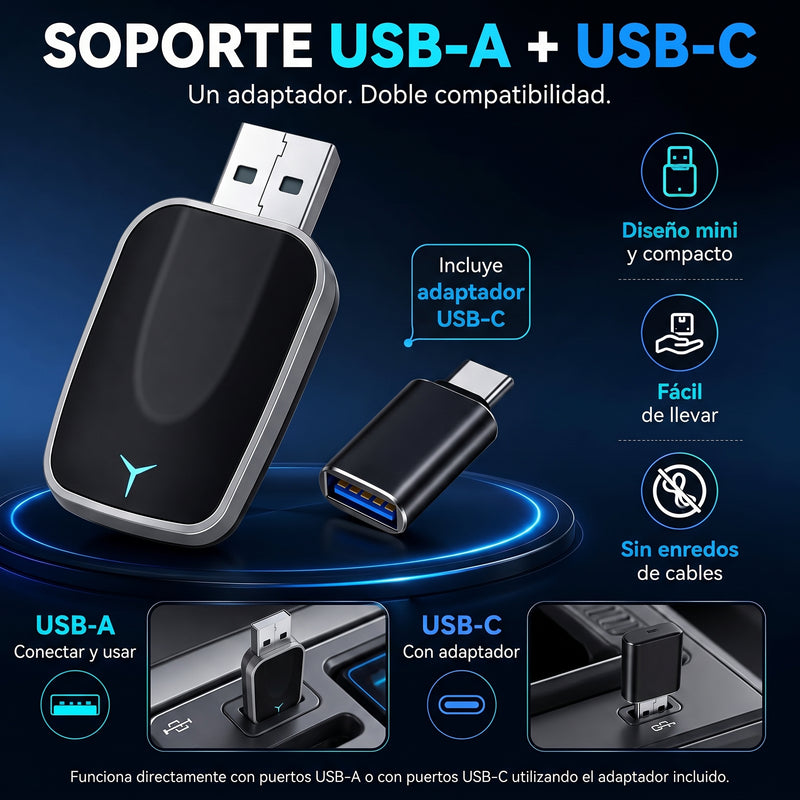 X6 - Adaptador Inalámbrico CarPlay / Android Auto  | Ecuador | Mayorista