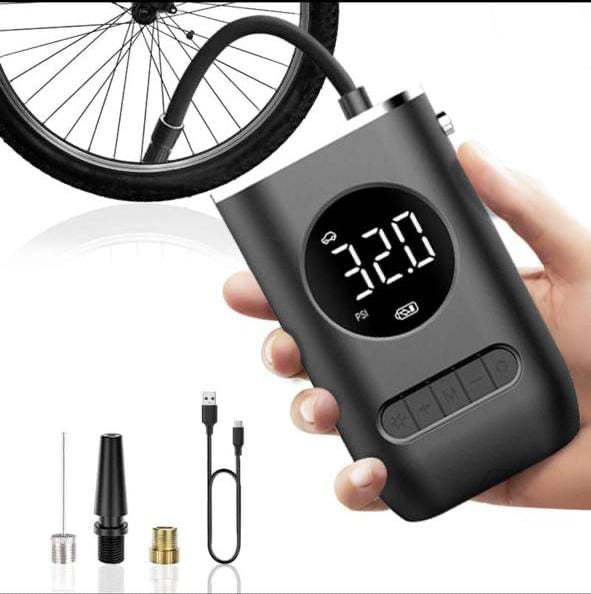 Inflador Inalámbrico Recargable con Pantalla Digital - Para Autos, Bicicletas y Más (36 PSI)