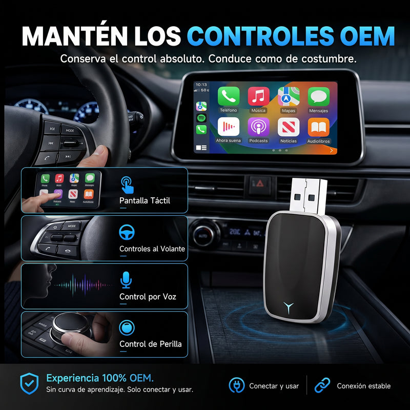X6 - Adaptador Inalámbrico CarPlay / Android Auto  | Ecuador | Mayorista