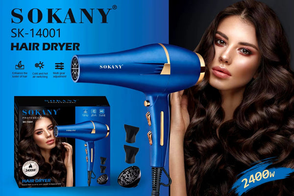 Secadora de Cabello Profesional Sokany SK-14001 – Potencia, Estilo y Control Total