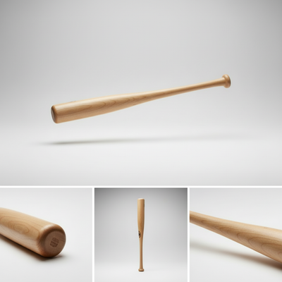 Bate de Madera para Béisbol y Sóftbol - Entrenamiento Profesional Duradero | Acabado Natural Resistente | Ecuador
