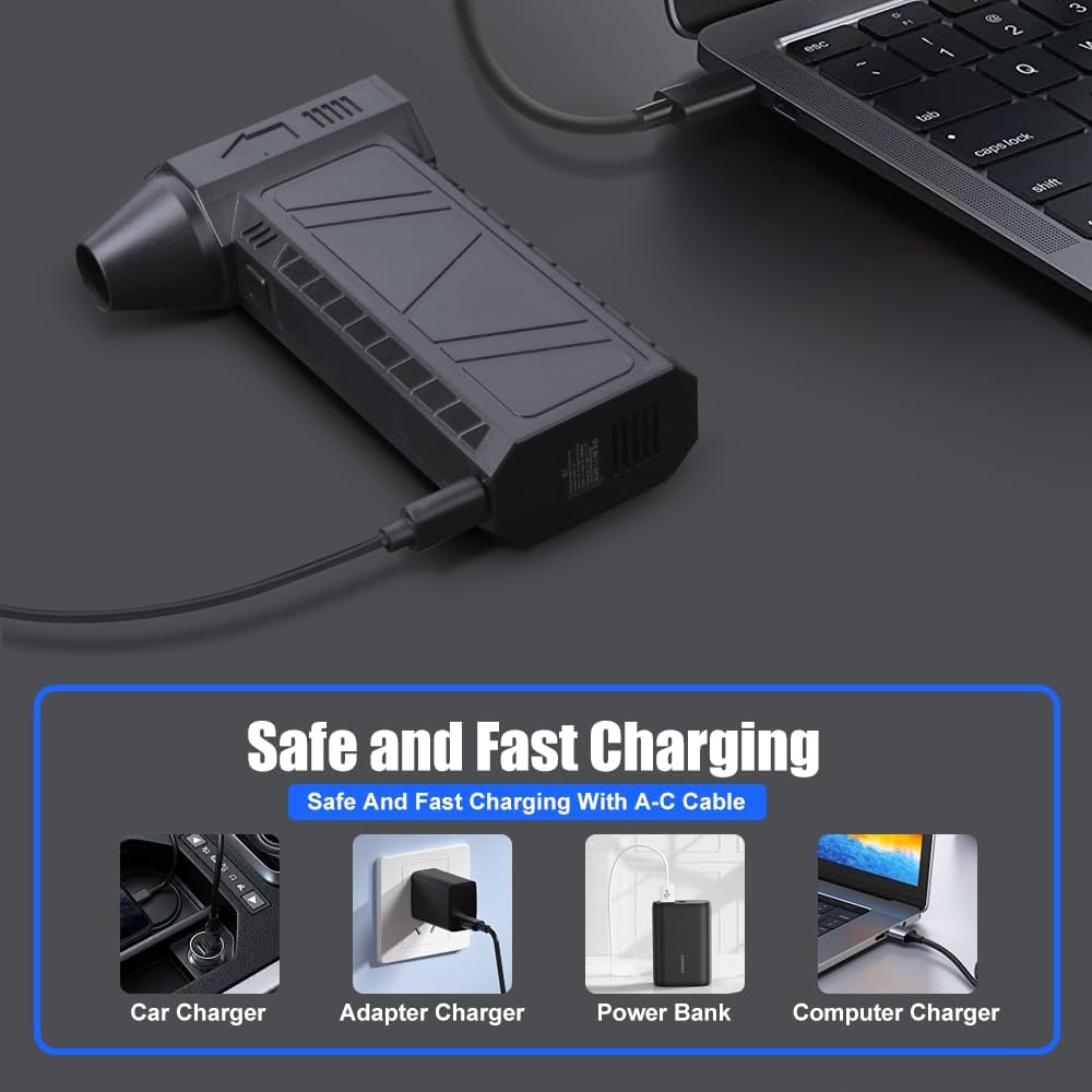 Soplador de Aire Comprimido Inalámbrico 130,000 RPM - Limpieza Electrónica y Outdoor | Batería 5000mAh | Ecuador