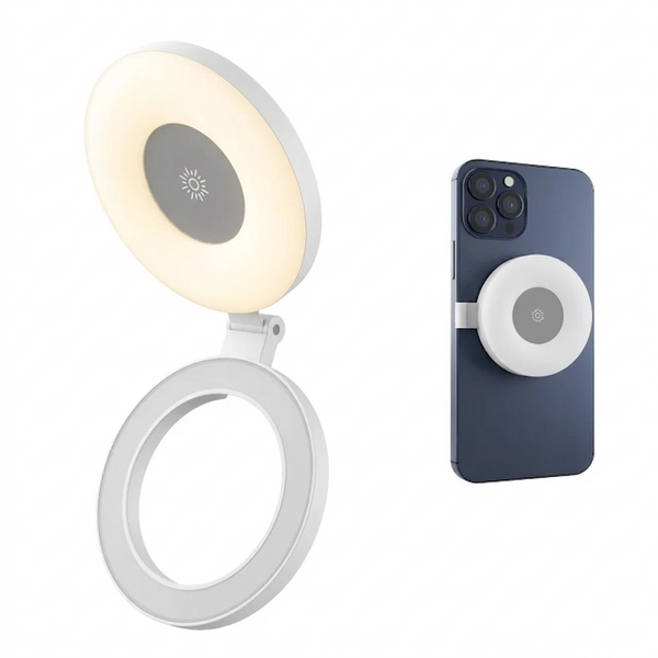 Luz LED Magnética Plegable para Selfies y Videos - Modos de Iluminación | Portátil y Recargable | Ecuador