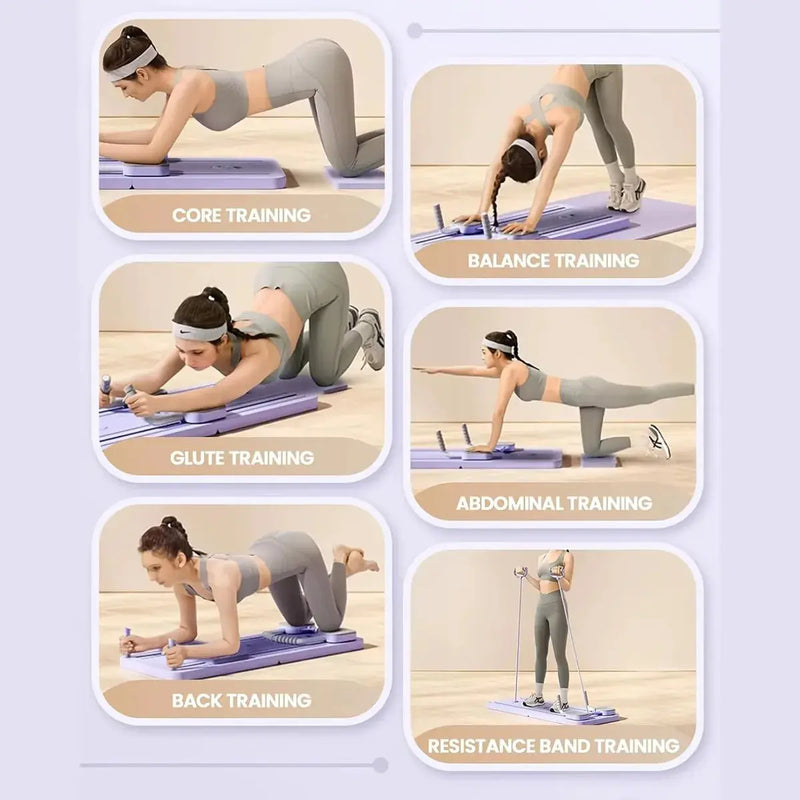 Tabla de Pilates Reformer Multifuncional Casa Ejercicio Abdominales Soporta 180kg | Envío GRATIS Ecuador