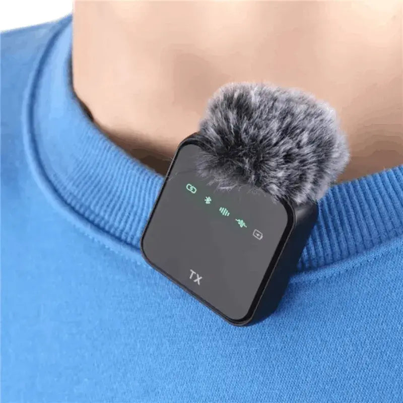 Micrófono Inalámbrico para iPhone y Android con Cancelación de Ruido - Baja Latencia | USB-C y Lightning | Elige 1 o 2 Micrófonos | Ecuador