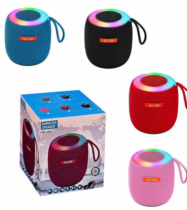 Parlante Bluetooth Recargable con Luces – Súper Portátil, Ideal para Viajes y Aventuras