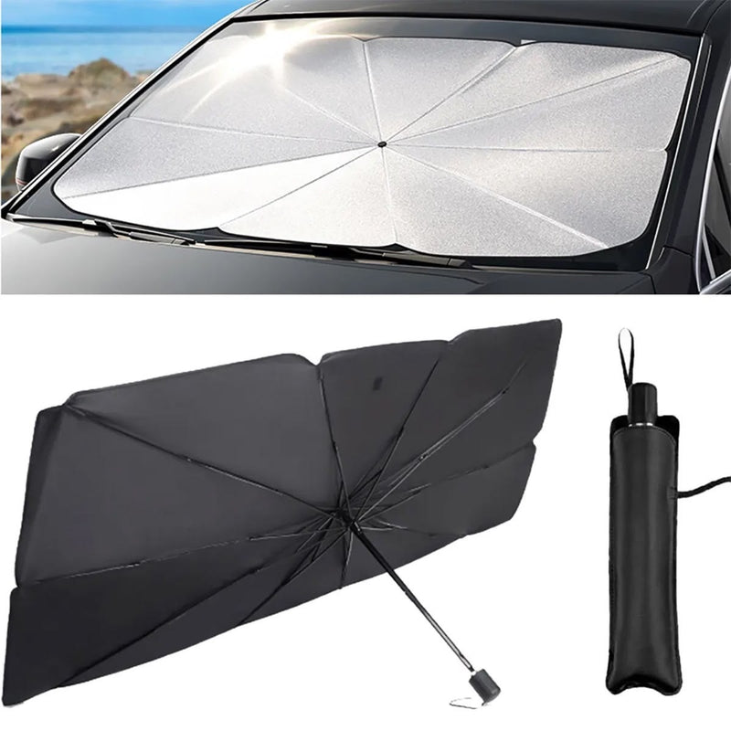 Parasol Sombrilla standard para Auto - Protector Parabrisas Retráctil UPF50+ Bloquea 99% UV | Envío Ecuador