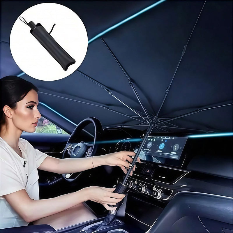 Parasol Sombrilla standard para Auto - Protector Parabrisas Retráctil UPF50+ Bloquea 99% UV | Envío Ecuador