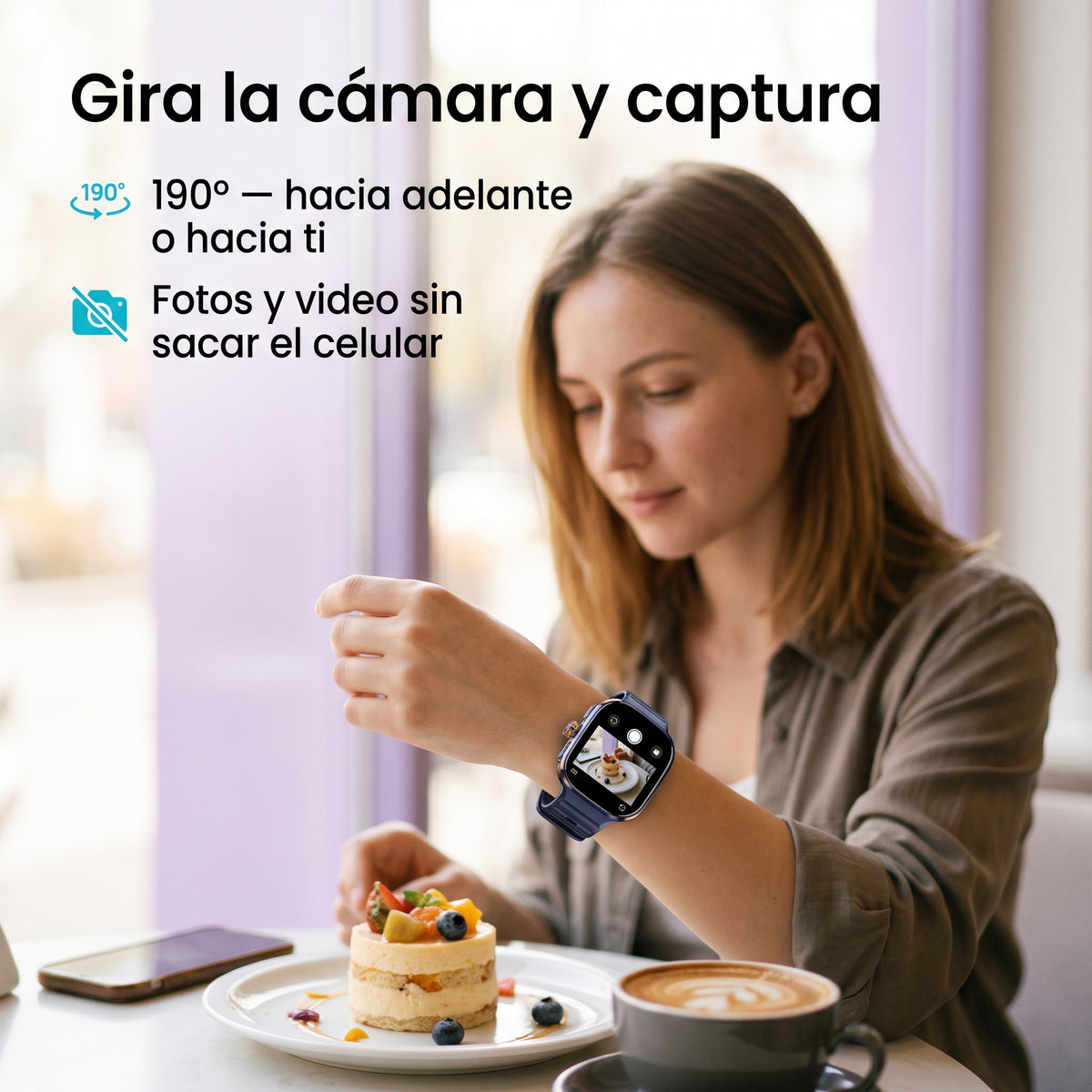 Reloj Inteligente M99 Pantalla AMOLED 6.1 cm con Cámara Giratoria 190°, Android 10 y Batería 2100 mAh | Ecuador
