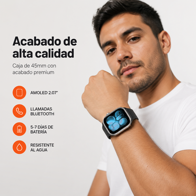 Smartwatch Watch 11 Pro con ChatGPT AI Smart Dial - Llamadas Bluetooth, WhatsApp y NFC | Pantalla AMOLED 2.07" | Ecuador