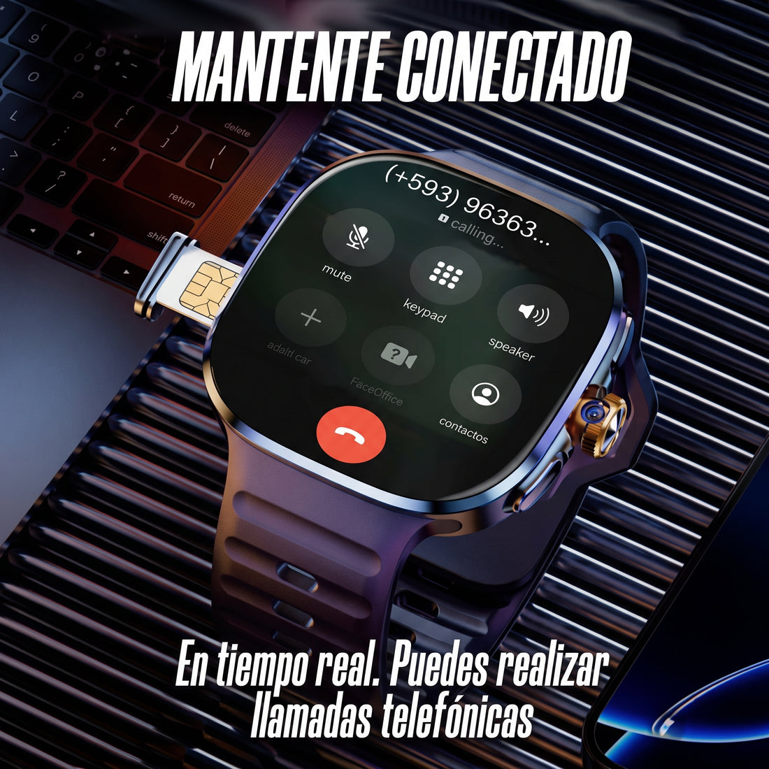 Reloj Inteligente M99 Pantalla AMOLED 6.1 cm con Cámara Giratoria 190°, Android 10 y Batería 2100 mAh | Ecuador