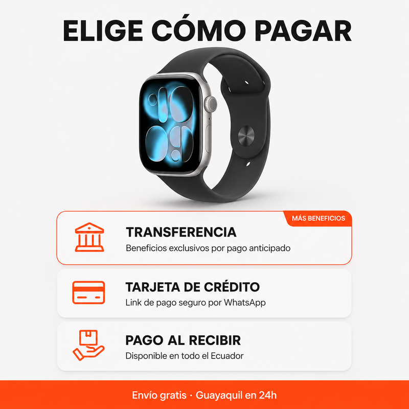 Smartwatch Watch 11 Pro con ChatGPT AI Smart Dial - Llamadas Bluetooth, WhatsApp y NFC | Pantalla AMOLED 2.07" | Ecuador