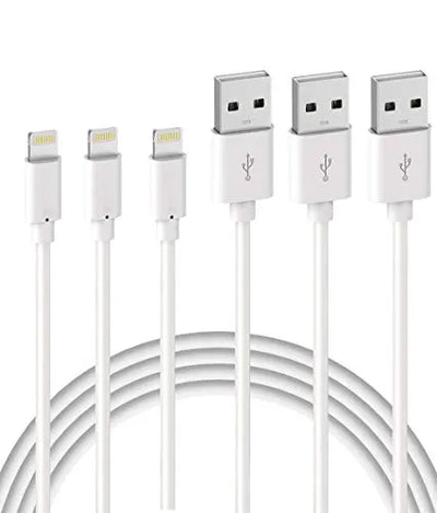 Set 3 Cables Lightning Apple MFI Certificados 1 Metro - Calidad Original surtidos | Carga y Datos | Compatible iPhone y iPad | Ecuador