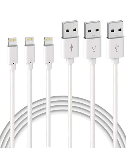 Set 3 Cables Lightning Apple MFI Certificados 1 Metro - Calidad Original surtidos | Carga y Datos | Compatible iPhone y iPad | Ecuador