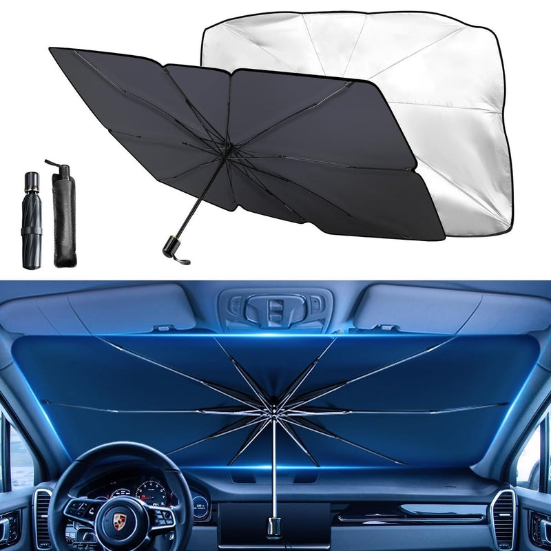 Parasol Sombrilla standard para Auto - Protector Parabrisas Retráctil UPF50+ Bloquea 99% UV | Envío Ecuador